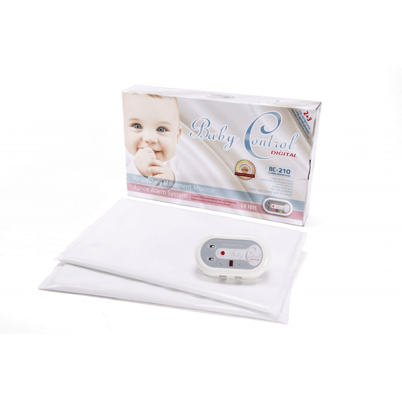 BabyControl Digital Baby Breathing Monitor BC-210 & 2 Sensor Pads