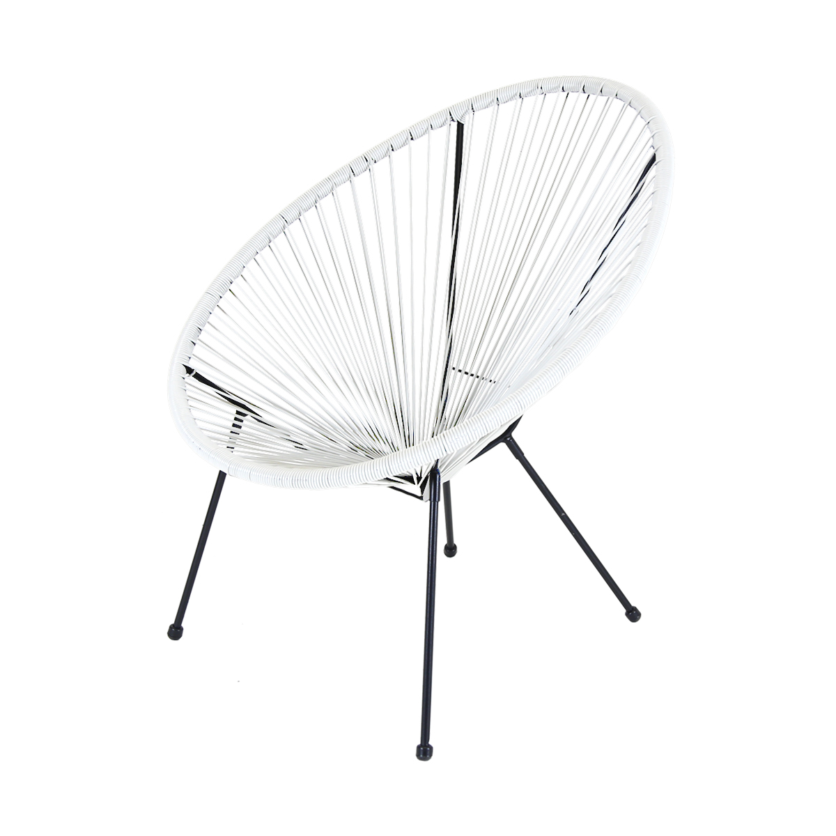 Charles Bentley Retro Lounge Chair - White