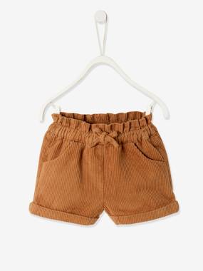 Corduroy Shorts for Baby Girls dark red