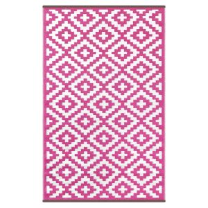 Green Decore 90 x 150cm Reversible Outdoor Rug - Pink/White