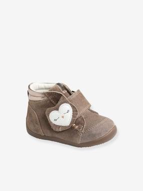 Leather Ankle Boots for Baby Girls, Designed for First Steps brown
