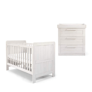 Mamas & Papas Atlas Cot bed & Dresser - Nimbus White