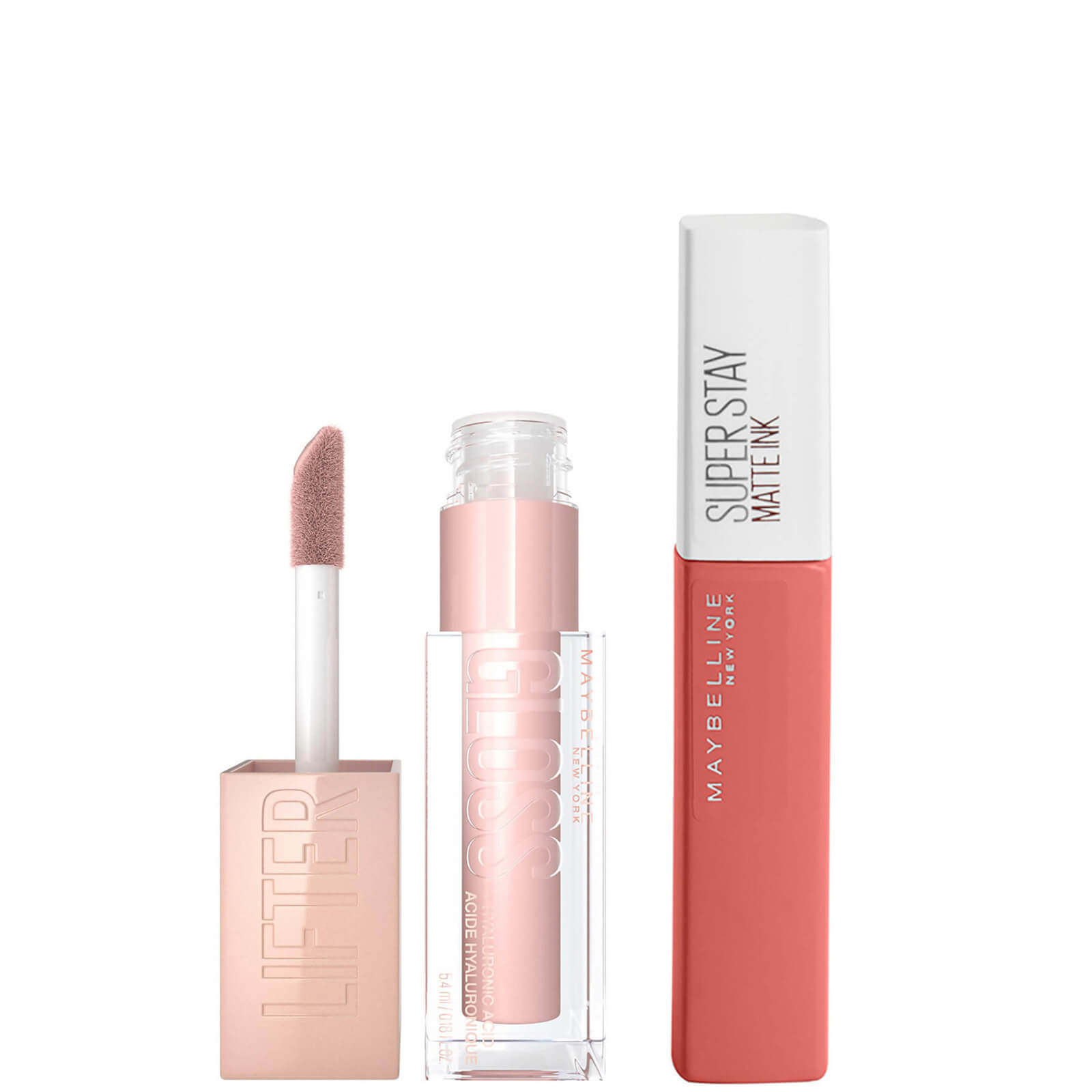 Maybelline Lifter Gloss and Superstay Matte Ink Lipstick Bundle (Various Shades) - 130 Self Starter