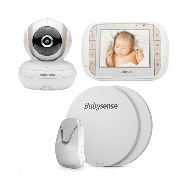 Motorola MBP35XLC Baby Video Monitor and Babysense 7 Certified Baby Breathing Monitor Bundle