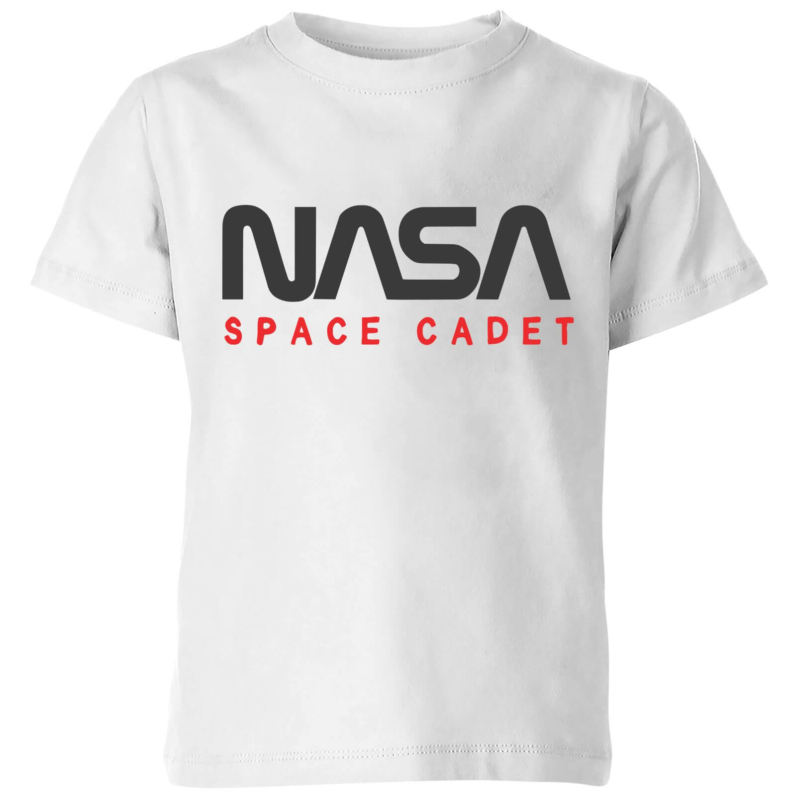 NASA Space Cadets Chest Kids' T-Shirt - White - 5-6 Years
