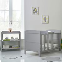 Obaby Grace Cot Bed 2 Piece Nursery Furniture Set - White
