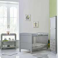 Obaby Grace Cot Bed 3 Piece Nursery Furniture Set - White