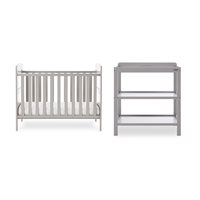 Obaby Grace Mini Cot Bed 2 Piece Nursery Furniture Set - White