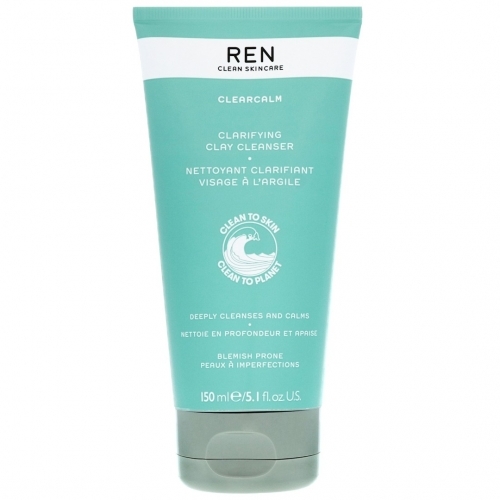 REN Clean Skincare Clearcalm 3 Clarifying Clay Cleanser 150ml - Deeply Cleanses and Calms