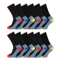 Socksmad Ultimate Work Mens Socks Reinforced Heel/Toe 12 Pairs