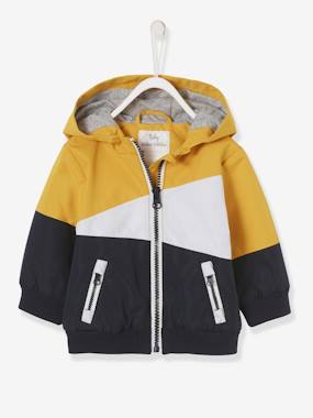 Three-tone Windcheater with Hood for Baby Boys yellow/print