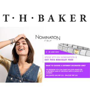 FREE Nomination Bracelet When You Spend £79 at T.H. Baker