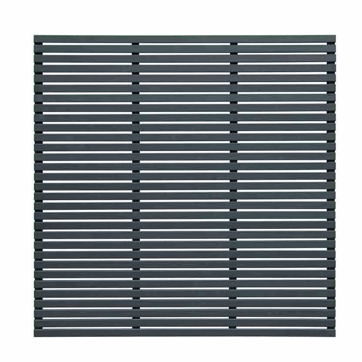 Forest Garden 5'11'' x 5'11'' (180 x 180cm) Grey Painted Slatted Fence Panel