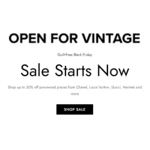 Open for Vintage’s Black Friday Sale Now On!
