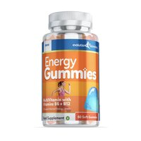 Energy Gummies with Vitamin B6 & B12 - 60 Gummies - Orange Flavour