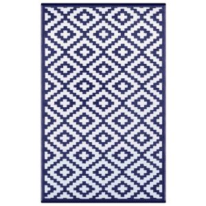 Green Decore 240 x 300cm Reversible Outdoor Rug - Navy Blue/white