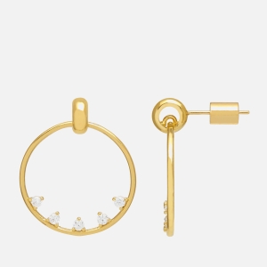 Estella Bartlett Women's Teardrop CZ Circle Earrings - Gold Plate