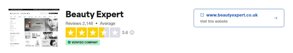 Beauty Expert Trustpilot Reviews