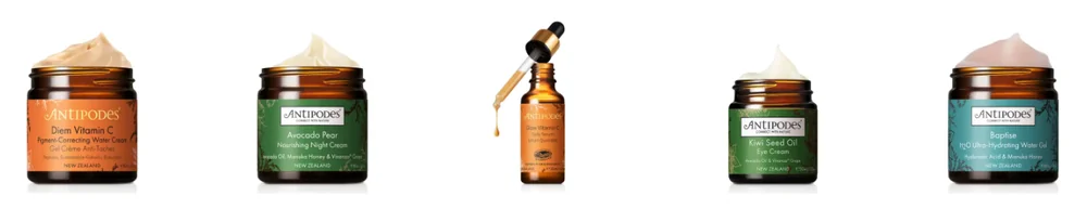 Discounted skincare products from Antipodes using voucher codes