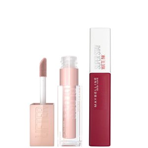 Maybelline Lifter Gloss and Superstay Matte Ink Lipstick Bundle (Various Shades) - 50 Voyager