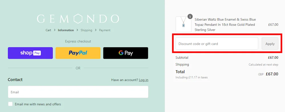 How to Use Gemondo Discount Codes