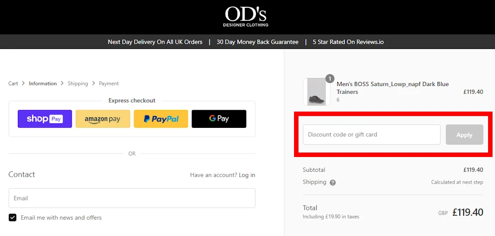 How to Use a OD’s Designer Clothing Discount Code