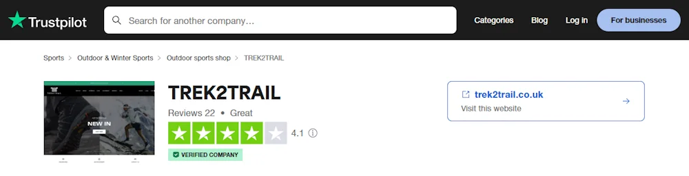 Trustpilot Trek2Trail Customer Reviews and Feedback