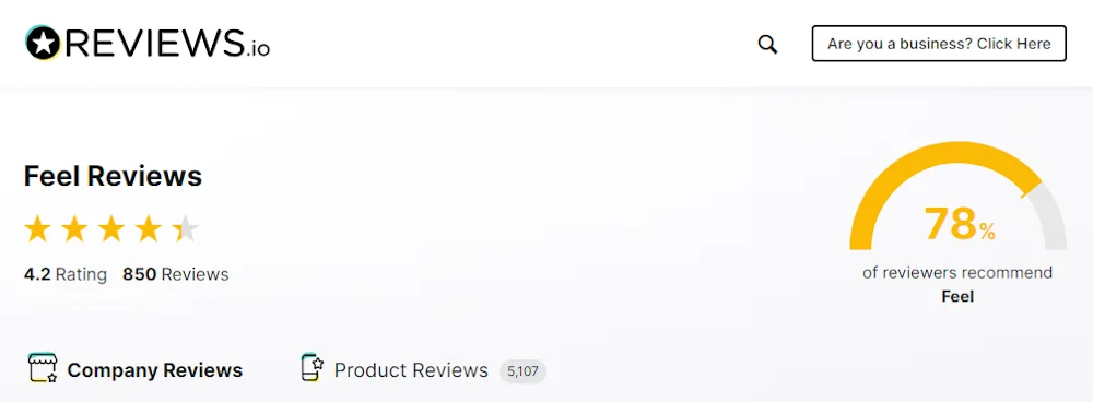 Feel Customer Reviews and Feedback on Reviews.io