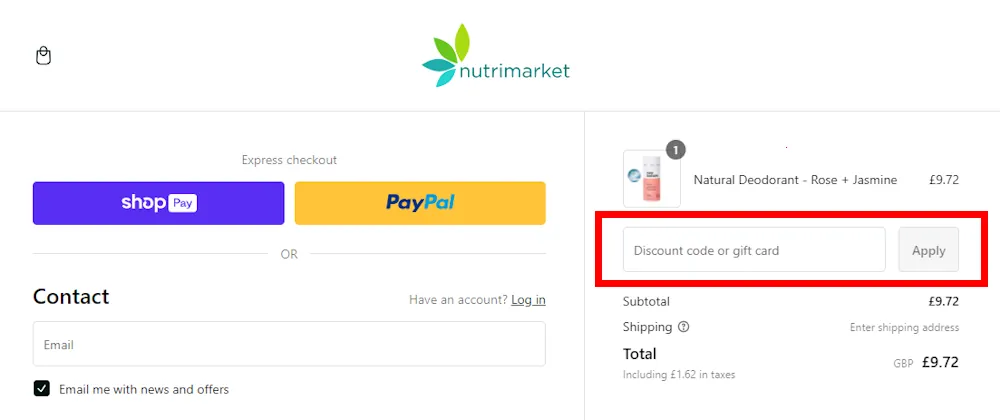How to Use a Nutrimarket Discount Code