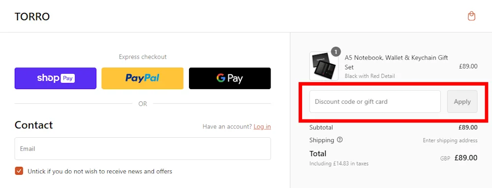 How to Use a TORRO Discount Code