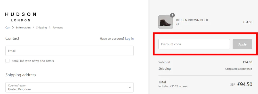 How to Use a Hudson London Discount Code