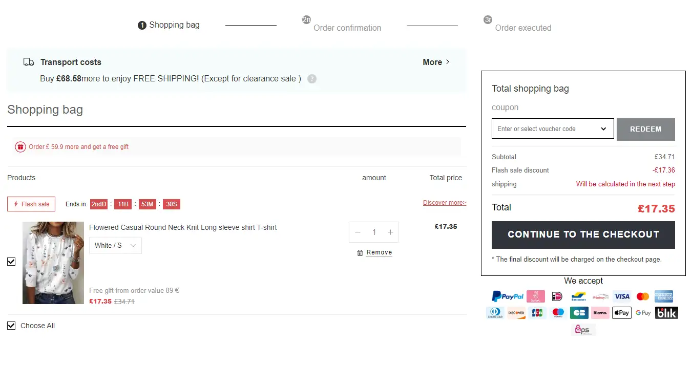 Instructions on how to enter our verified discount code for Modetalente on modetalente.com