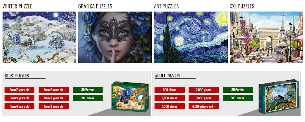 Discounted xxl jigsaw puzzles and puzzle gifts from JigsawPuzzle.co.uk using voucher codes