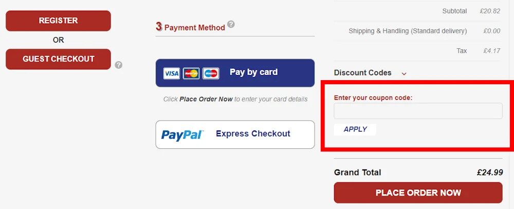 Screenshot showing where to apply a Best Direct promo code during checkout on www.bestdirect.co.uk.