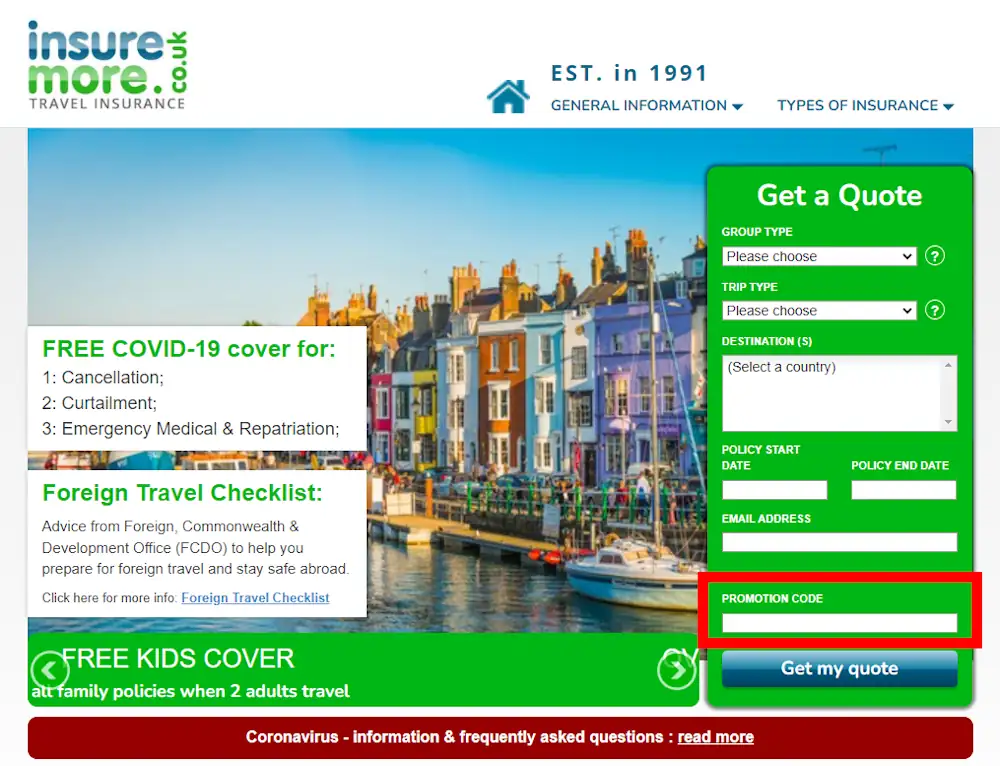Verified instructions on how to enter our InsureMore voucher code at checkout.