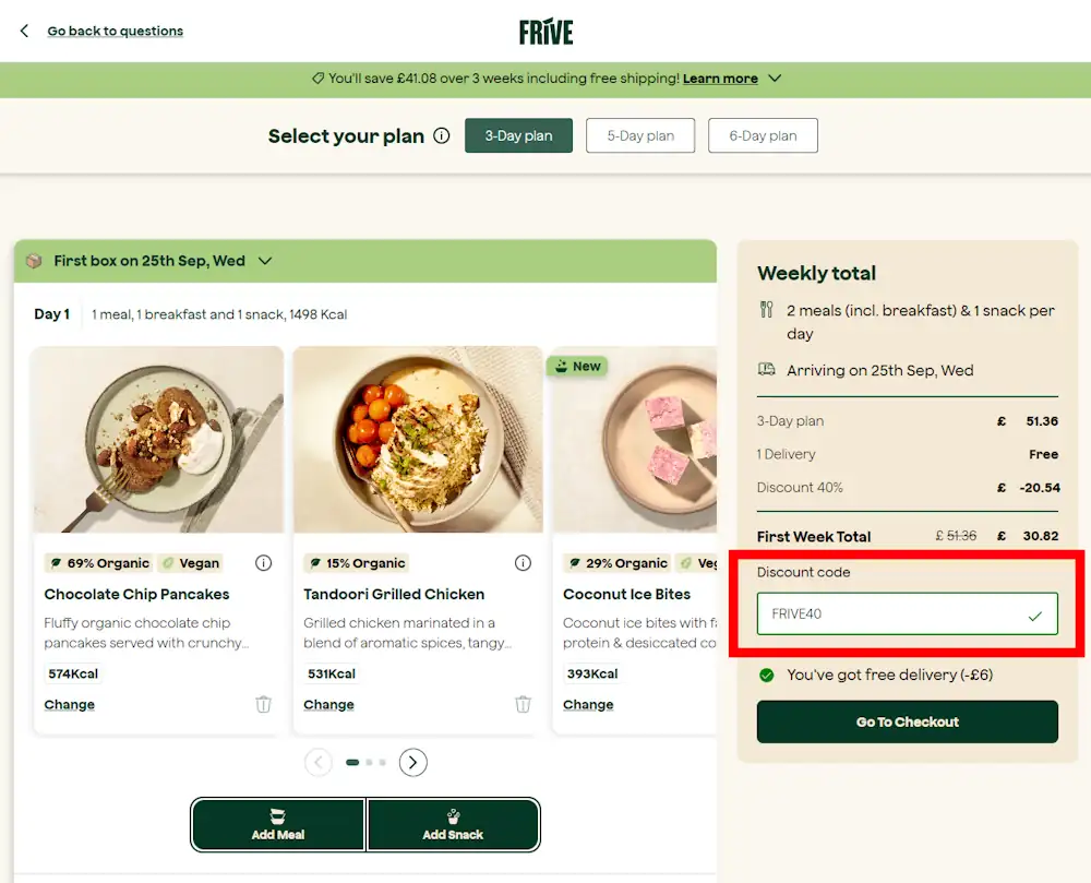 How to enter a Frive voucher code in the checkout area on frive.co.uk