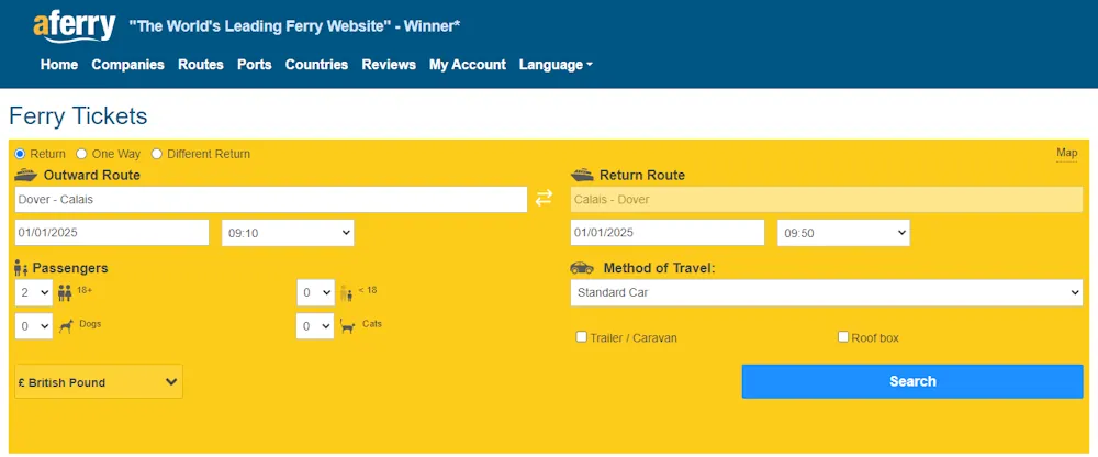 Instructions on how to enter a Aferry discount code at checkout on aferry.com