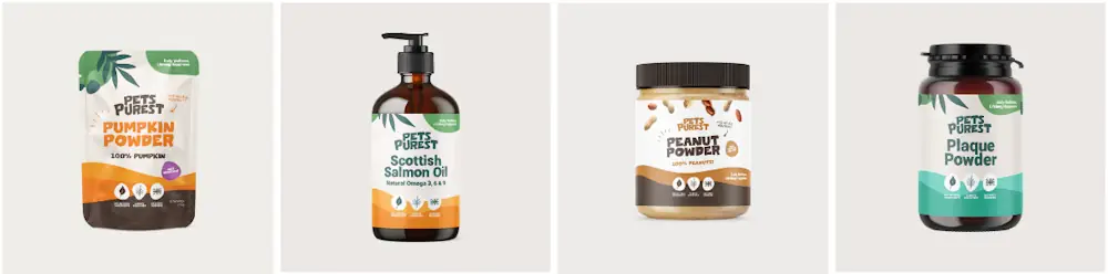 Discounted natural pet treats and supplements from Pets Purest using voucher codes