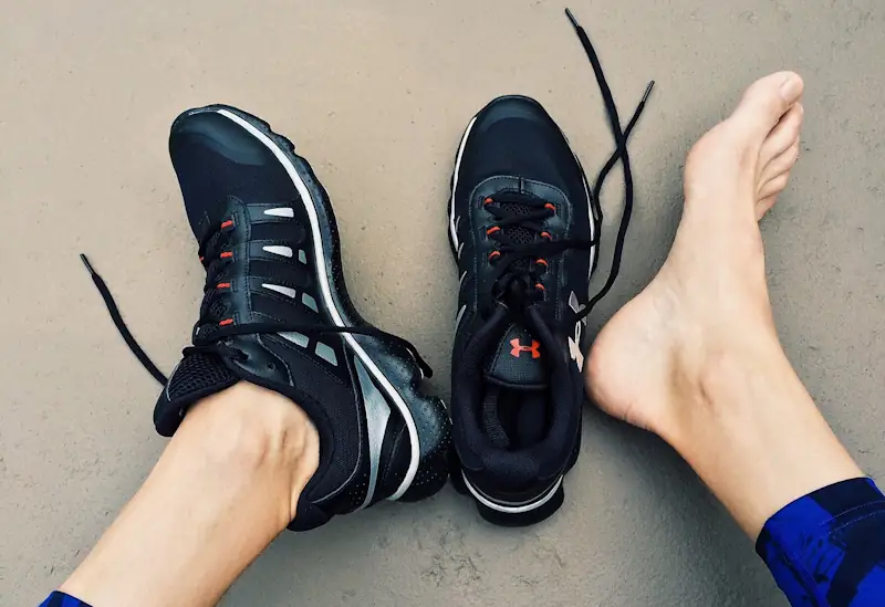 Trainers ready for sport and fitness shopping