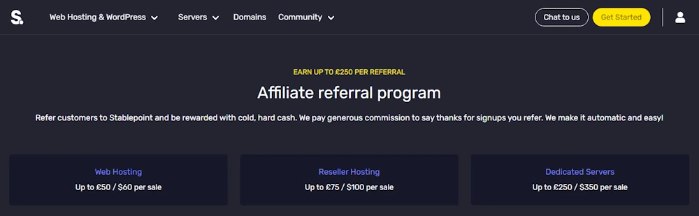 Step-by-step sign-up process for the Stablepoint Partners affiliate program, showcasing ease and simplicity.