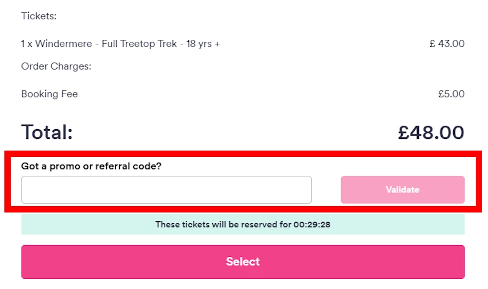 Instructions on how to enter our verified discount code for Lovetovisit at checkout on lovetovisit.com.