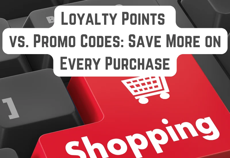 UK shopper comparing loyalty points and discount codes on a laptop.