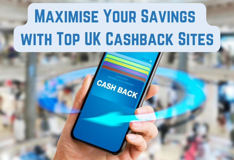 Person browsing UK cashback websites on a phone to save money.