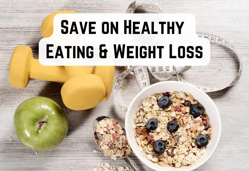 A selection of budget-friendly, low-calorie meals and healthy snacks.