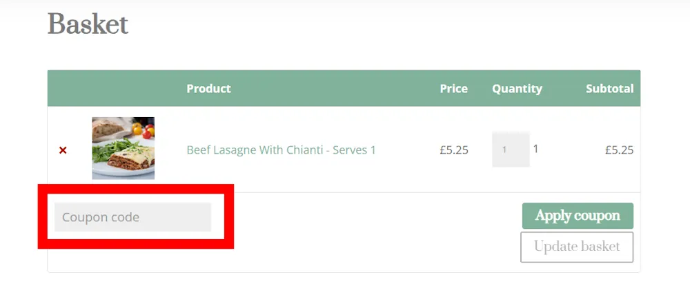 Screenshot showing where to apply a Hey Fresto promo code during checkout on heyfresto.co.uk.